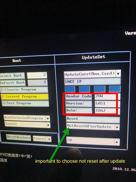 Update injection molding HMI program