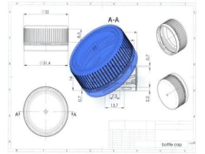 the process of manufacturing plastic caps