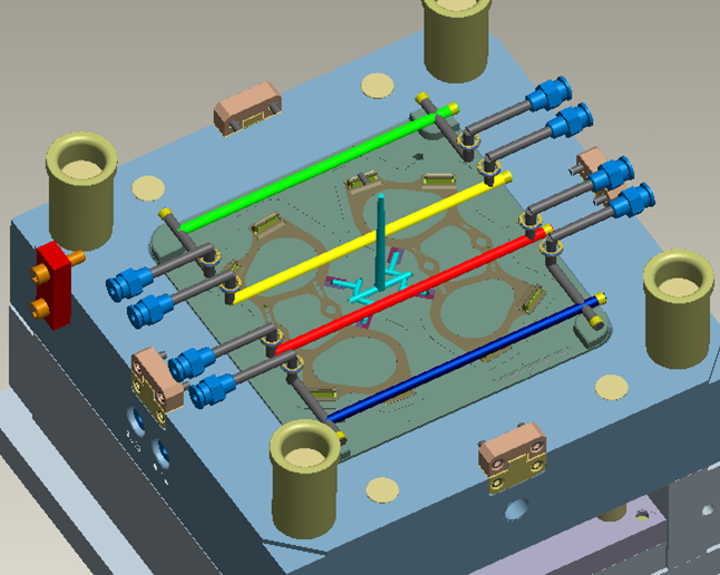 Cooling system injection molding machine