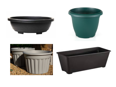 Large plastic flower pot