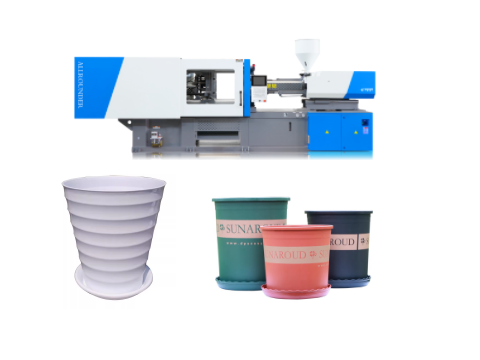 Large plastic flowerpot
