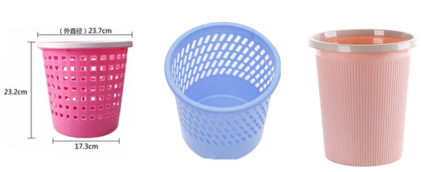 Household plastic garbage bins