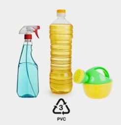 The numbers on the plastic bottles represent